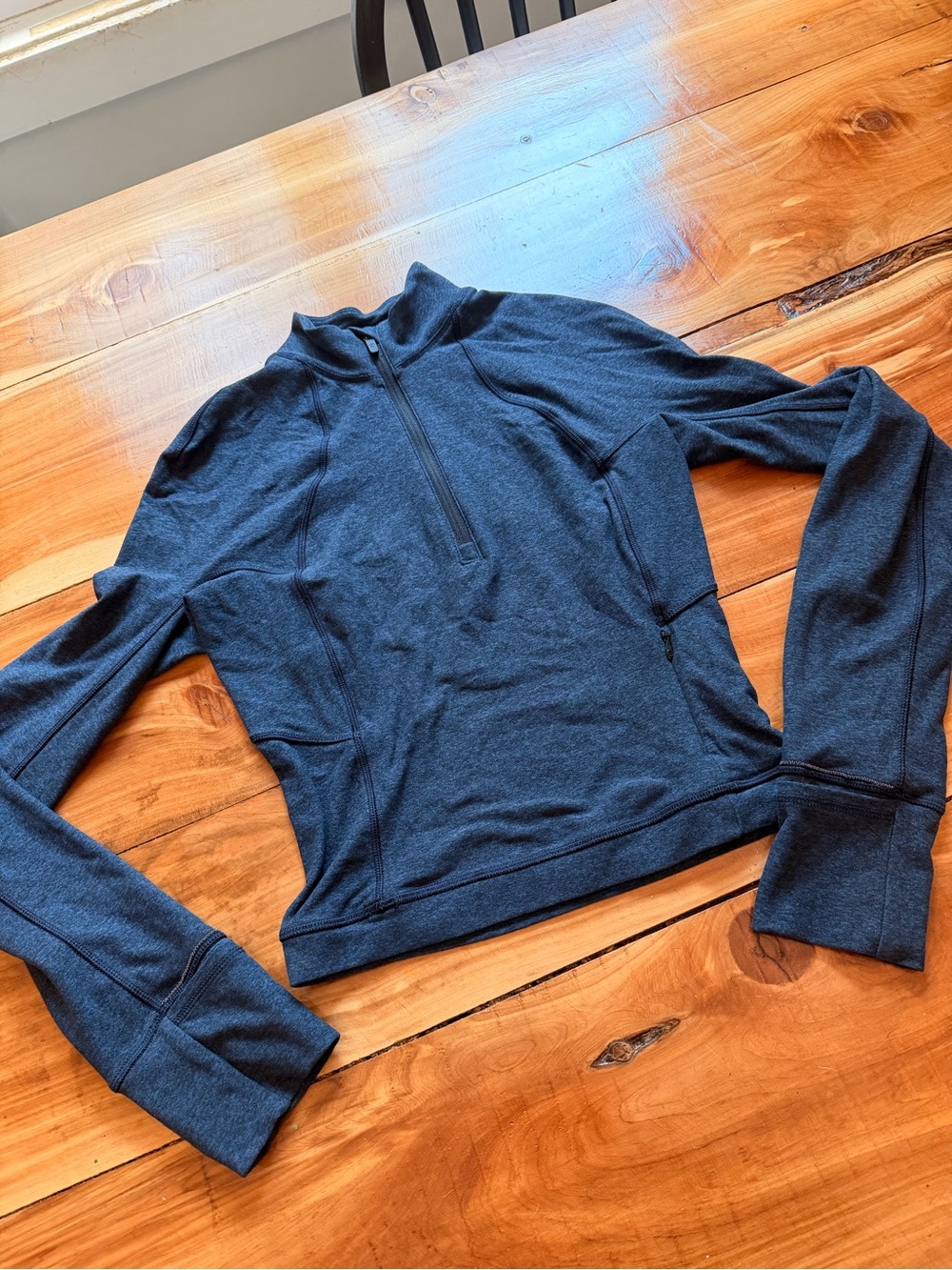 lululemon athletica Women's Half Zip, True Navy And Black, Size 2 🖤💙
